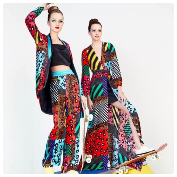 ALICE + OLIVIA Graphic Patchwork Pants - Picture 5 of 12